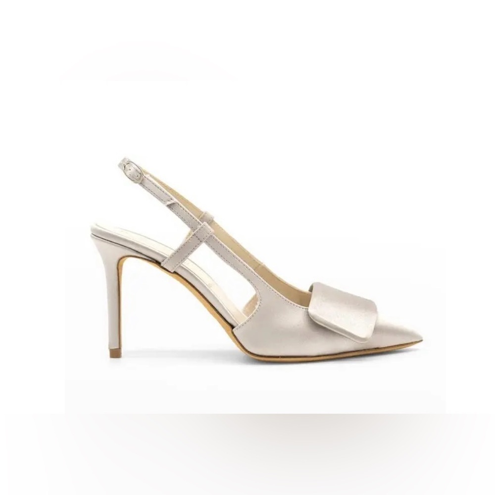 Something Bleu Halen Satin Slingback Heels Size 8 New